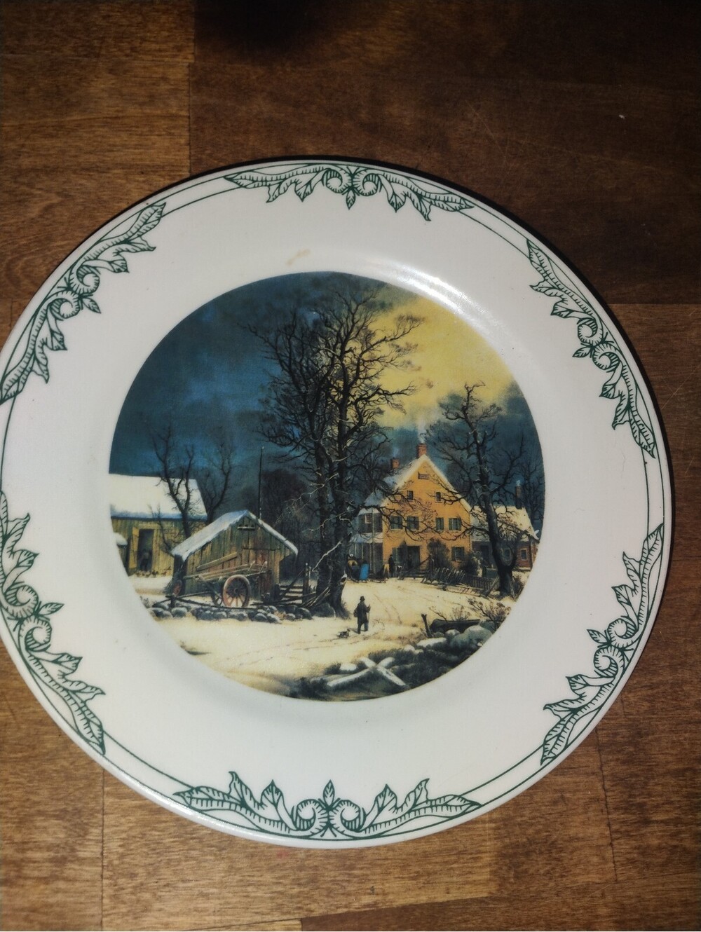 Vintage Museum of the City of New York Collector Plate Winter Scene